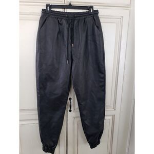 Mittoshop Faux Leather Joggers‎ Sz Sm Black Pants